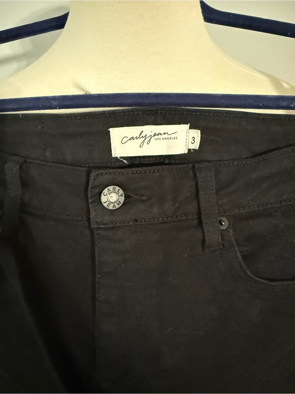 Carly Jean Los Angeles Black High-Rise Jeans